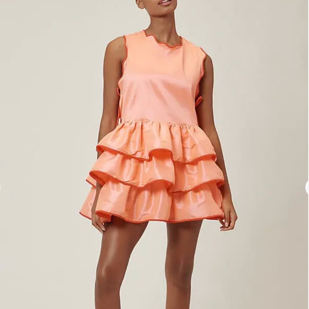 NWT Celia B Pilar Sleeveless Ruffle Mini Dress - Size Small